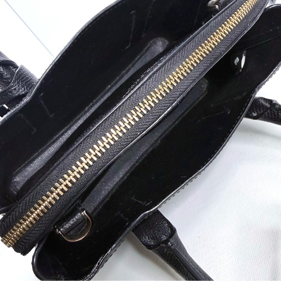 Kate Spade New York Saffiano Leather Small Satchel Black Top Handle Crossbody - Picture 6 of 15